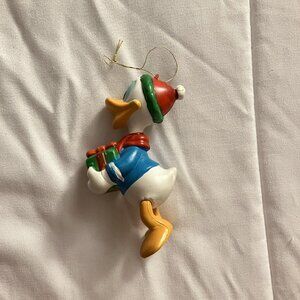Vintage 80s 90s Donald Duck Christmas Ornament Holiday Hand Painted